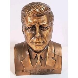 Banthrico Chicago JFK Kennedy Copper Memorial Bust Bank